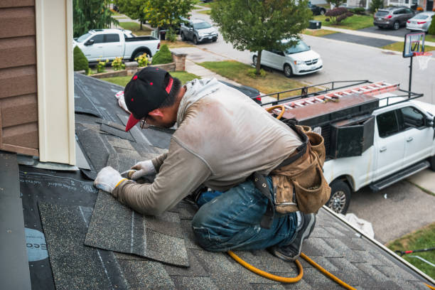 Professional Gutter Installation technician working in Monrovia, MD